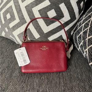 New Coach corner zip wristlet